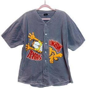 Garfield‎ Texas Longhorns Baseball Jersey T Shirt Mens Large 90s Single Stitch